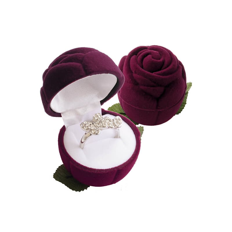 Semišová dárková krabička Růže FU-62B/A10 Jk Box