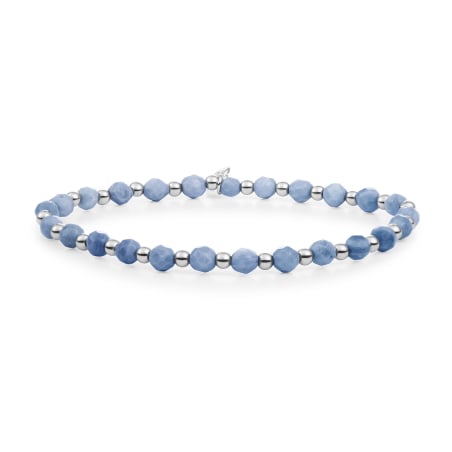 Korálkový náramek s modrým aventurínem SB-GEM37-3MM-MIX Sparkling