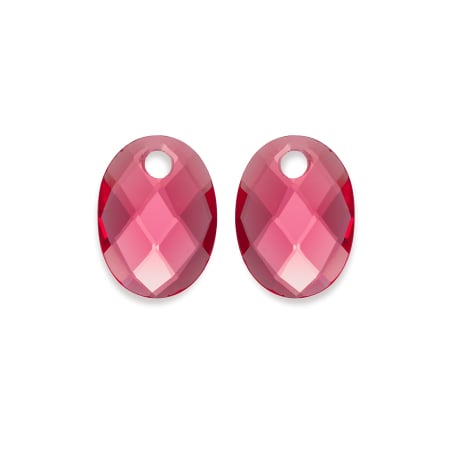 Oválné přívěsky na náušnice z fuchsiového křemene EAGEM51-MO Sparkling