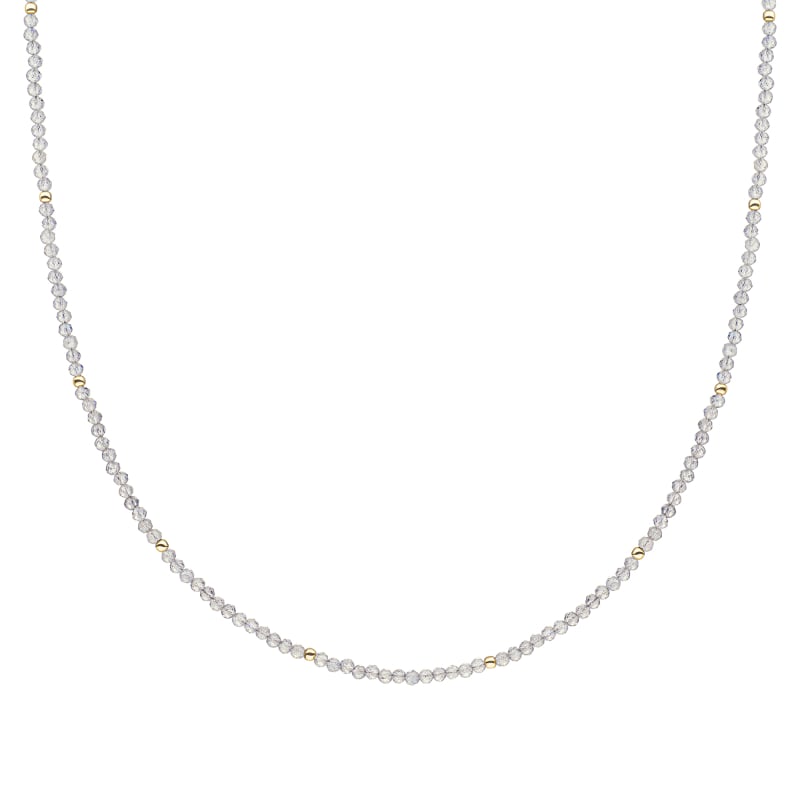 Korálkový náhrdelník s labradoritem NLK04G-G18 Sparkling Korálkový náhrdelník s labradoritem NLK04G-G18 Sparkling