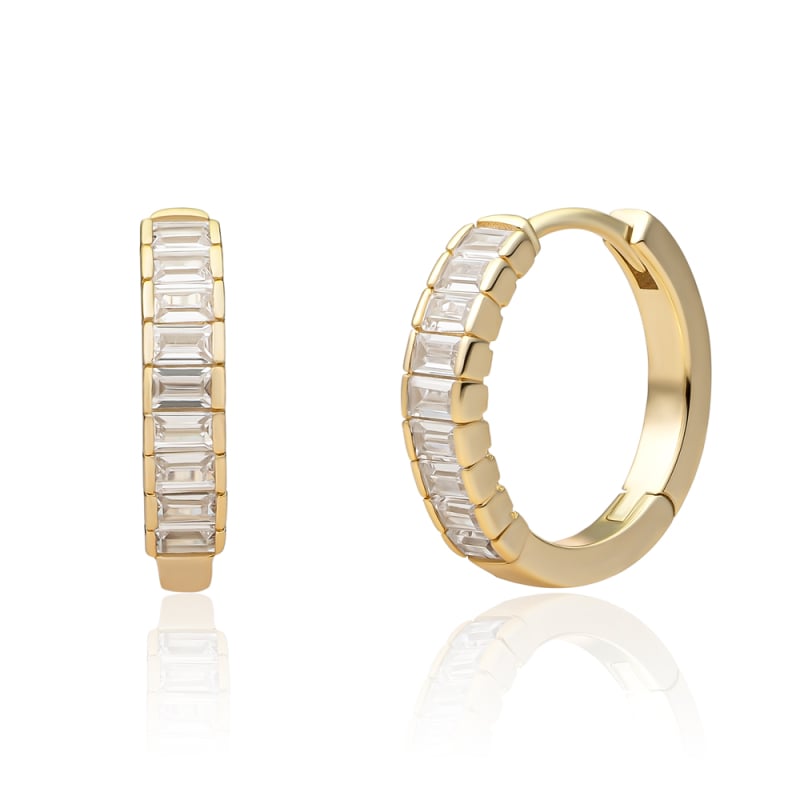 Pozlacené kruhové náušnice s kubickými zirkony EAG23 Sparkling Pozlacené kruhové náušnice s kubickými zirkony EAG23 Sparkling