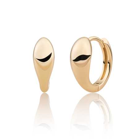 Pozlacené kruhové náušnice EAG32 Sparkling