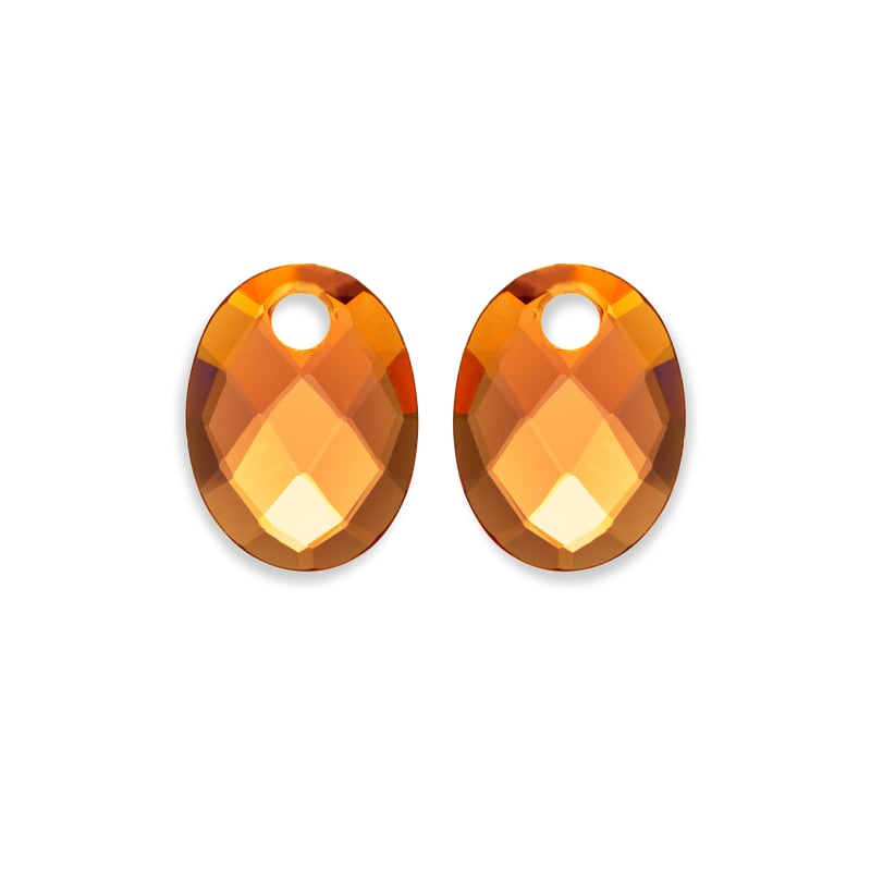 Oválné přívěsky na náušnice z citrínu EAGEM38-MO Sparkling