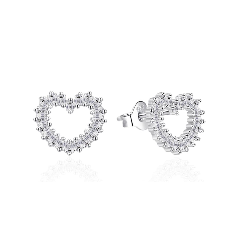 Třpytivé srdíčkové náušnice AGT-E153PW Agato Třpytivé srdíčkové náušnice AGT-E153PW Agato