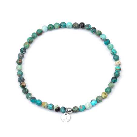 Korálkový náramek s tyrkysem Hubei POL-B18/20G Agato