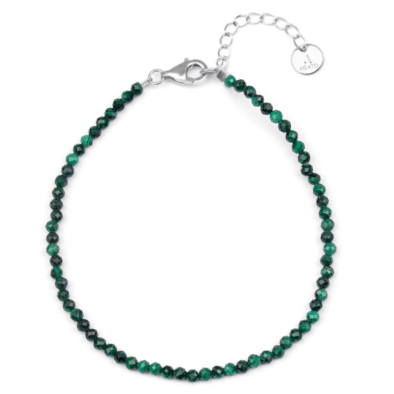 Dámský minerální náramek s malachitem POL-B07/21L Agato