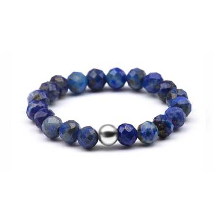 Korálkový prsten s lazuritem POL-R02 Agato / Obvod: 53 mm - 53 mm