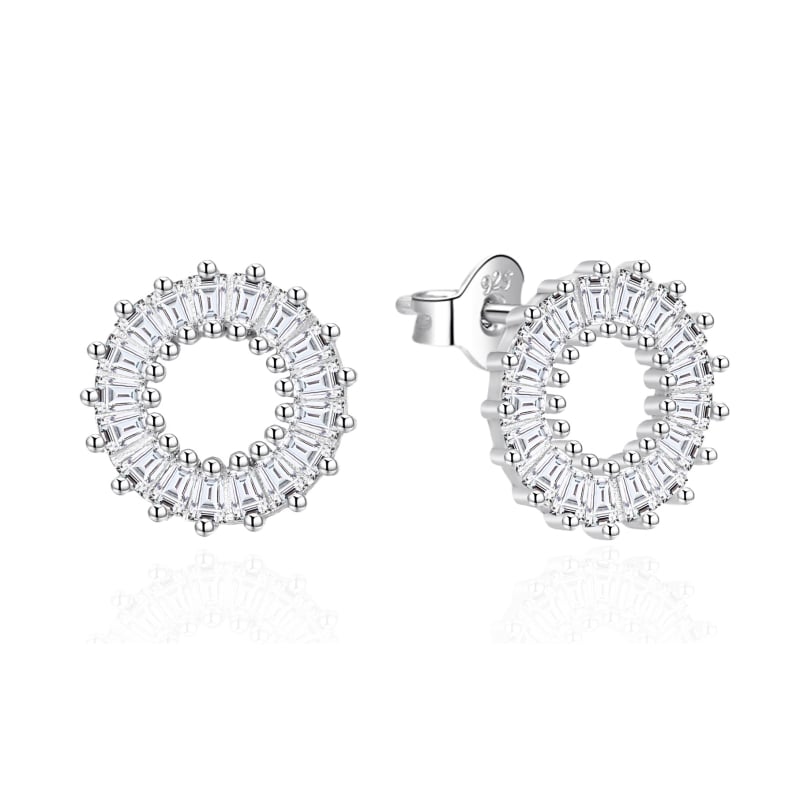 Stříbrné náušnice s čirými zirkony AGT-E088PW Agato