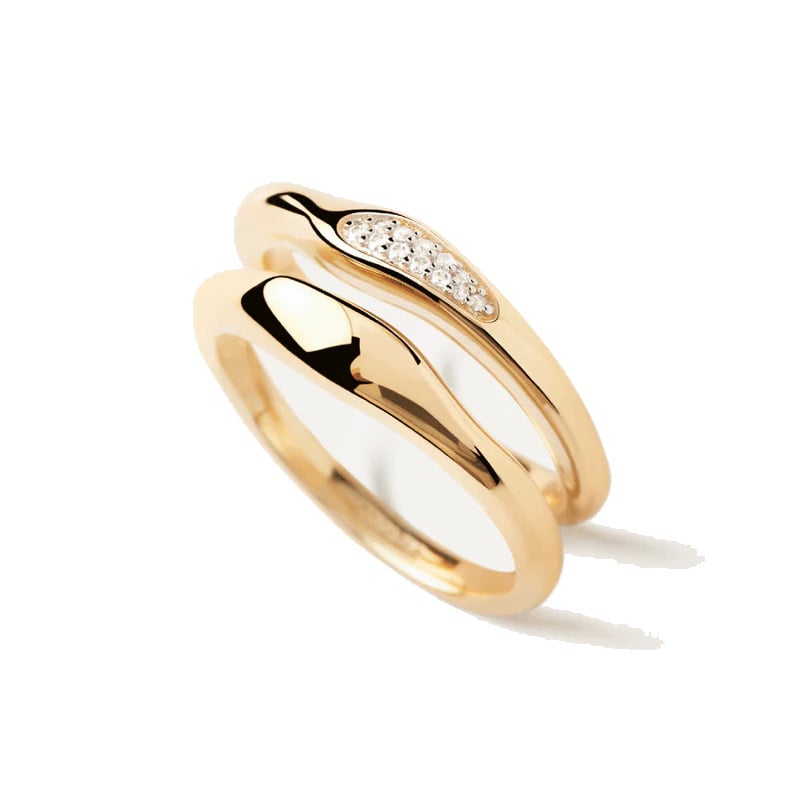 Sada pozlacených prstenů Onda Essentials AN01-C21 Pdpaola / Obvod: 50 mm - 50 mm Sada pozlacených prstenů Onda Essentials AN01-C21 Pdpaola / Obvod: 50 mm - 50 mm