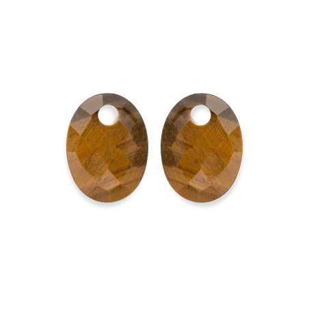 Oválné přívěsky na náušnice z tygřího oka EAGEM09-MO Sparkling