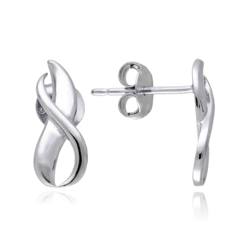 Elegantní stříbrné náušnice E0003001 Moiss