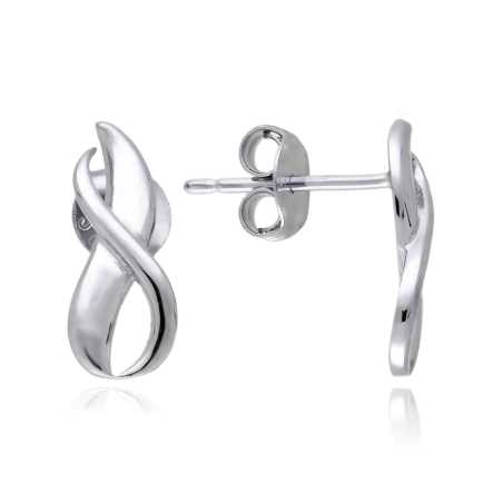 Elegantní stříbrné náušnice E0003001 Moiss