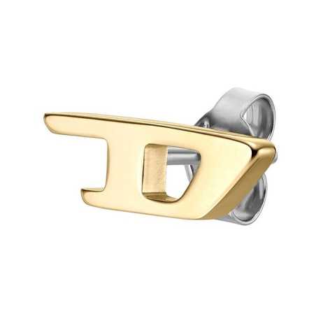 Pozlacená ocelová single náušnice DX1520710 Diesel