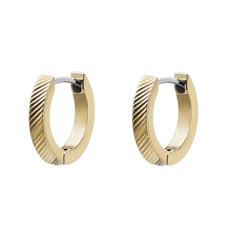 Elegantní pozlacené kruhy Harlow JF04771710 Fossil