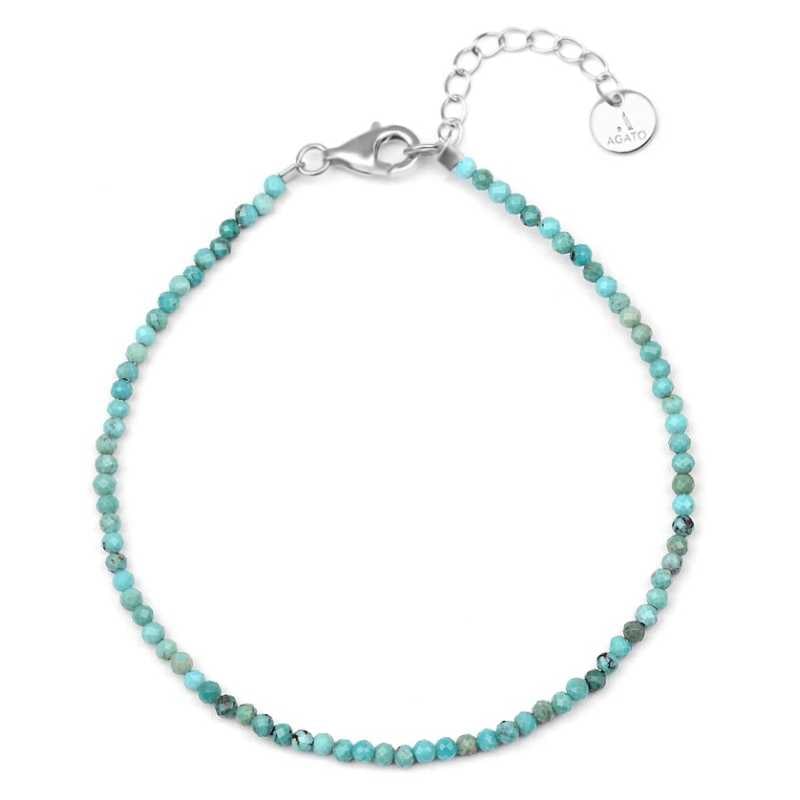 Minerální náramek s tyrkysem Hubei POL-B18/21L Agato Minerální náramek s tyrkysem Hubei POL-B18/21L Agato