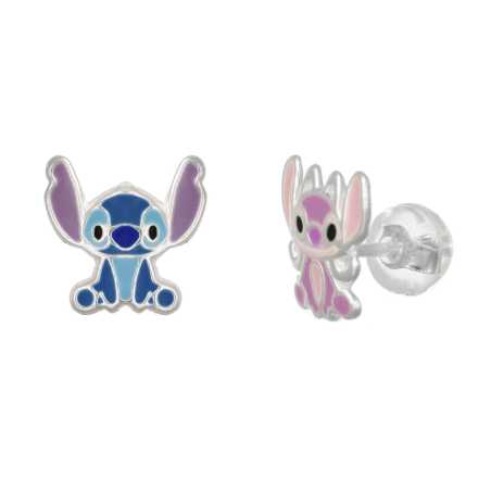 Stříbrné asymetrické náušnice Lilo & Stitch ES00088SL.CS Disney