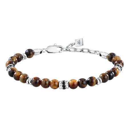 Pánský korálkový náramek s tygřím okem Pietre S1746 Morellato