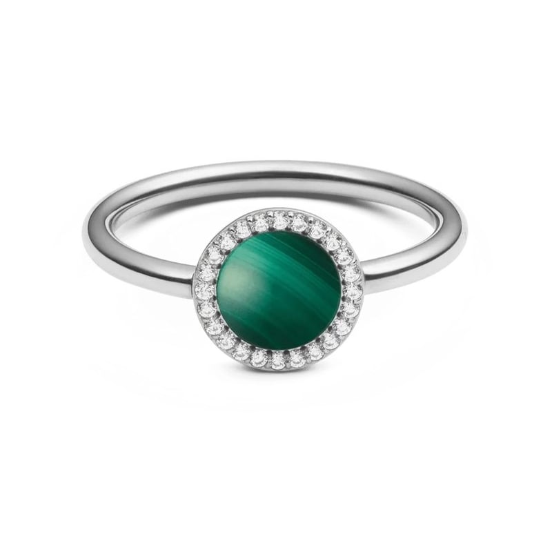 Elegantní prsten s malachitem a krystaly Audrey DW00401317 Daniel Wellington / Obvod: 52 mm - 52 mm