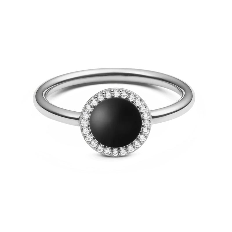 Elegantní prsten s černým achátem a krystaly Audrey DW0040138 Daniel Wellington / Obvod: 58 mm - 58 mm Elegantní prsten s černým achátem a krystaly Audrey DW0040138 Daniel Wellington / Obvod: 58 mm - 58 mm