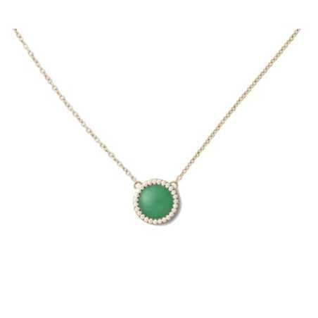 Krásný pozlacený náhrdelník s jadeitem a krystaly Audrey DW00401442 Daniel Wellington