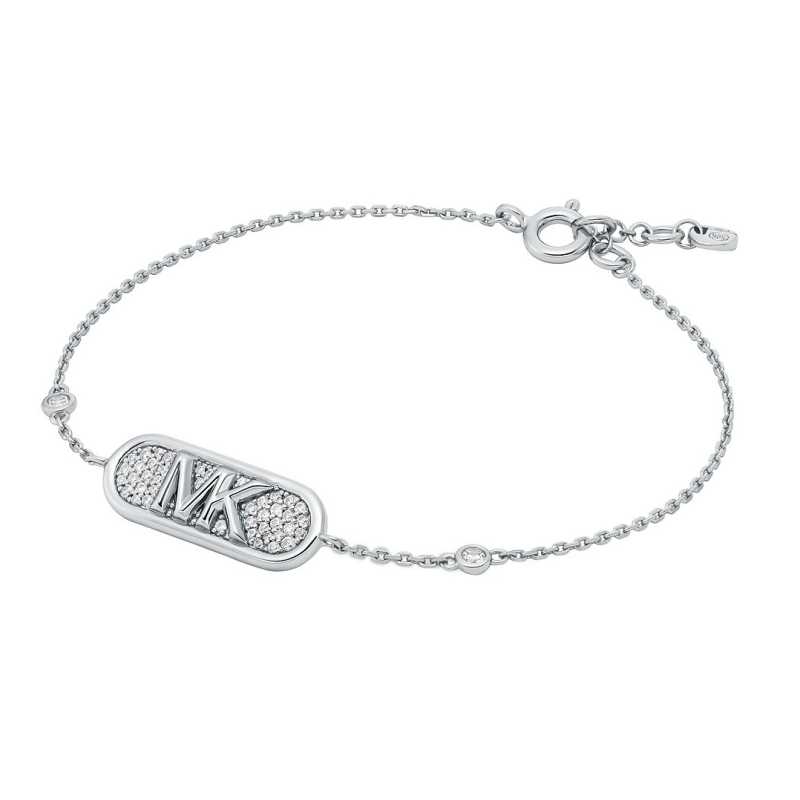 Třpytivý stříbrný náramek Kors MK MKC1730CZ040 Michael Kors Třpytivý stříbrný náramek Kors MK MKC1730CZ040 Michael Kors