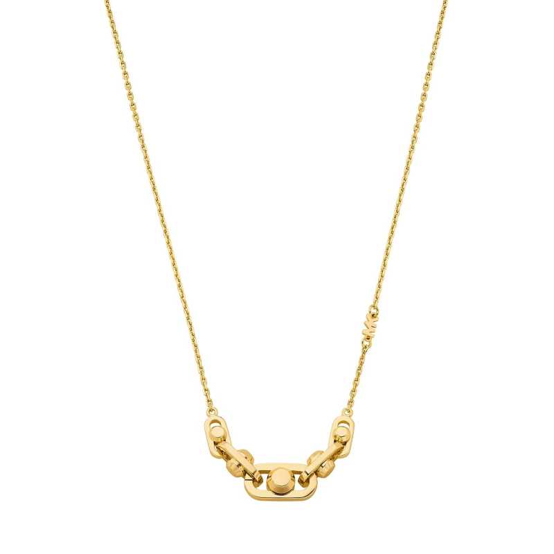 Moderní pozlacený náhrdelník Astor Link MKC170800710 Michael Kors Moderní pozlacený náhrdelník Astor Link MKC170800710 Michael Kors
