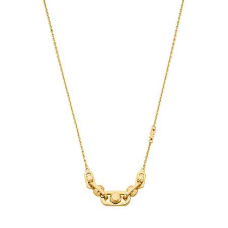 Moderní pozlacený náhrdelník Astor Link MKC170800710 Michael Kors