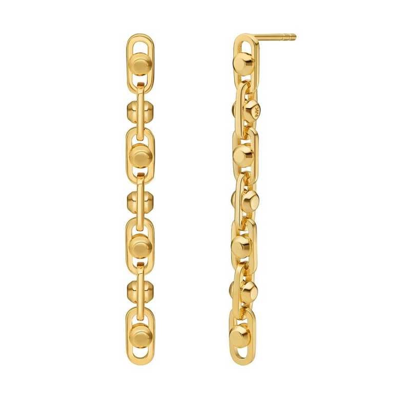 Nepřehlédnutelné pozlacené visací náušnice MKC171000710 Michael Kors Nepřehlédnutelné pozlacené visací náušnice MKC171000710 Michael Kors