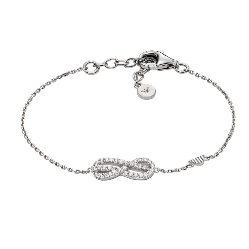 Stříbrný náramek Nekonečno s kubickými zirkony EG3598040 Emporio Armani Stříbrný náramek Nekonečno s kubickými zirkony EG3598040 Emporio Armani