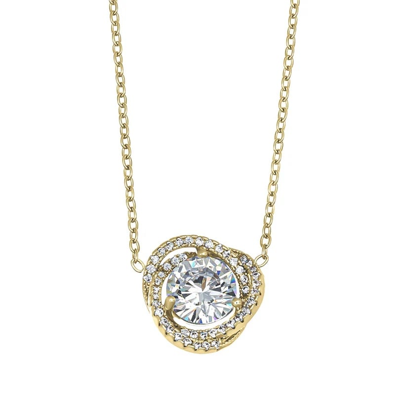 Elegantní pozlacený náhrdelník s krystaly Ray 32334.G Crystalp Elegantní pozlacený náhrdelník s krystaly Ray 32334.G Crystalp