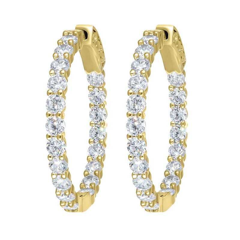 Pozlacené kruhové náušnice s krystaly Tennis 42336.G Crystalp Pozlacené kruhové náušnice s krystaly Tennis 42336.G Crystalp