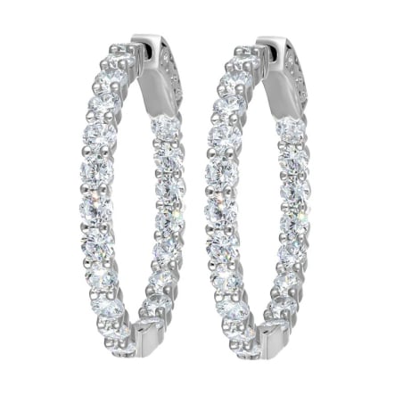 Kruhové náušnice s čirými krystaly Tennis 42336.R Crystalp