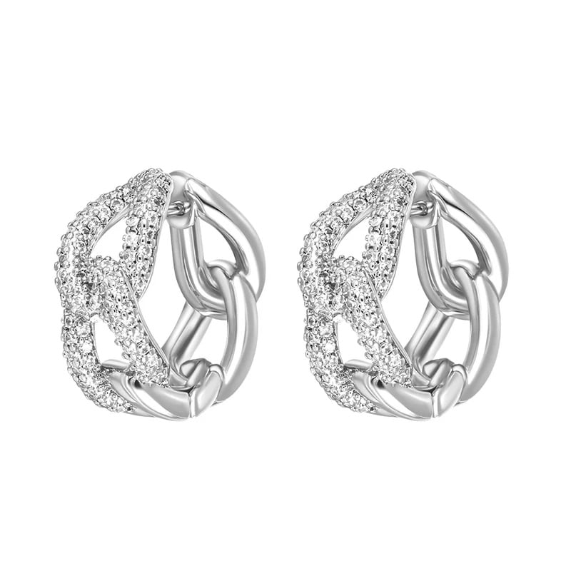 Masivní kruhové náušnice s krystaly Luxury 42311.R Crystalp Masivní kruhové náušnice s krystaly Luxury 42311.R Crystalp