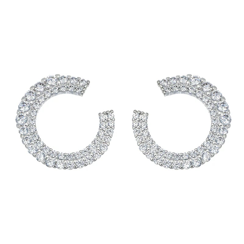 Elegantní náušnice s čirými krystaly Typo 42319.R Crystalp