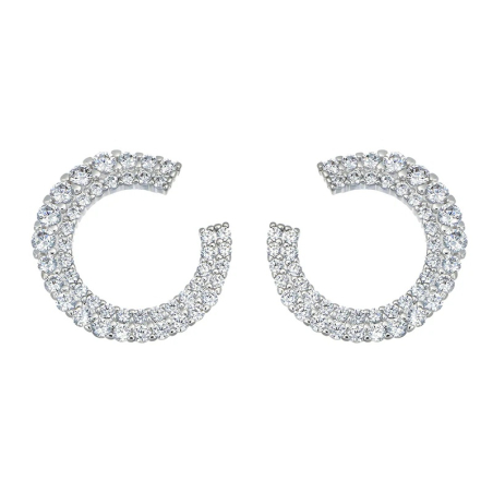 Elegantní náušnice s čirými krystaly Typo 42319.R Crystalp