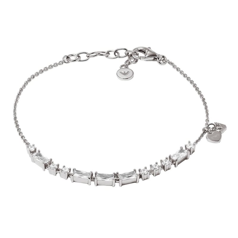 Elegantní stříbrný náramek pro ženy se zirkony EG3605040 Emporio Armani Elegantní stříbrný náramek pro ženy se zirkony EG3605040 Emporio Armani