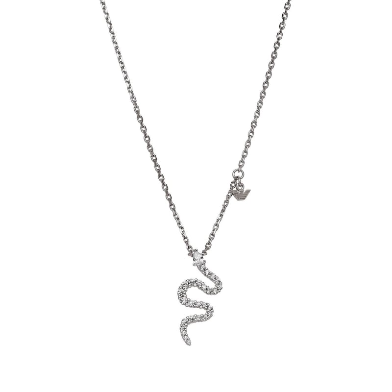 Dámský stříbrný náhrdelník Had se zirkony EG3611040 Emporio Armani Dámský stříbrný náhrdelník Had se zirkony EG3611040 Emporio Armani