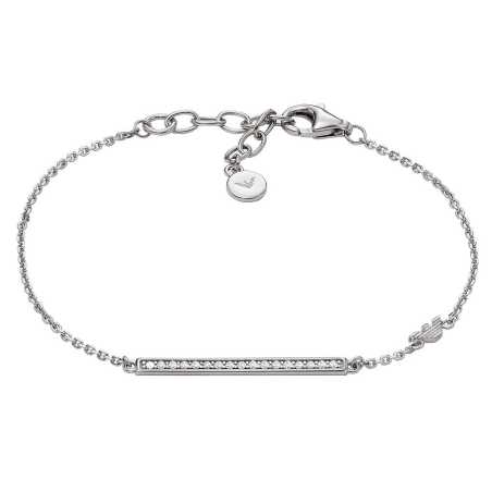 Nadčasový stříbrný náramek pro ženy se zirkony EG3592040 Emporio Armani