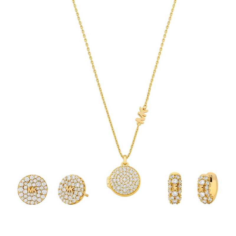 Luxusní pozlacená souprava šperků MKC1699SET (náhrdelník, 2x náušnice) Michael Kors Luxusní pozlacená souprava šperků MKC1699SET (náhrdelník, 2x náušnice) Michael Kors