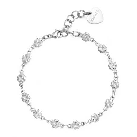 Ocelový náramek se čtyřlístky Chunky SHK96 S Agapo