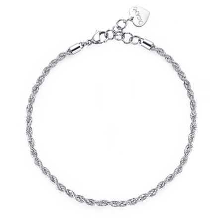 Slušivý ocelový řetízkový náramek na kotník Chunky SHK19 S Agapo
