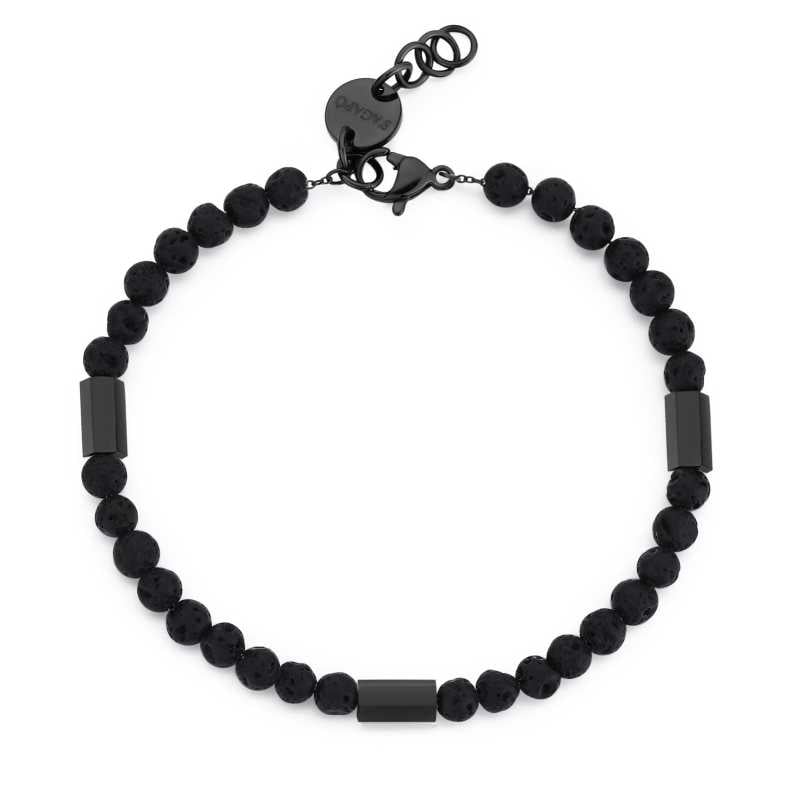 Korálkový náramek s lávovým kamenem Riot SRT14 S Agapo Korálkový náramek s lávovým kamenem Riot SRT14 S Agapo