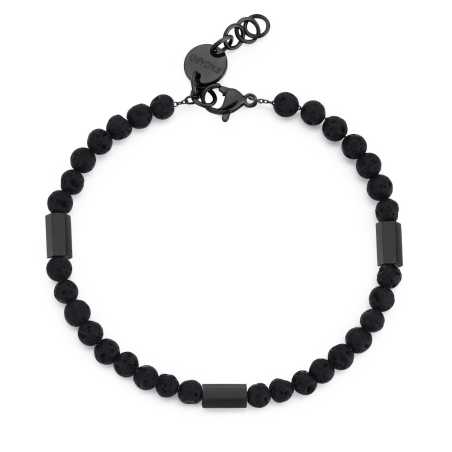 Korálkový náramek s lávovým kamenem Riot SRT14 S Agapo