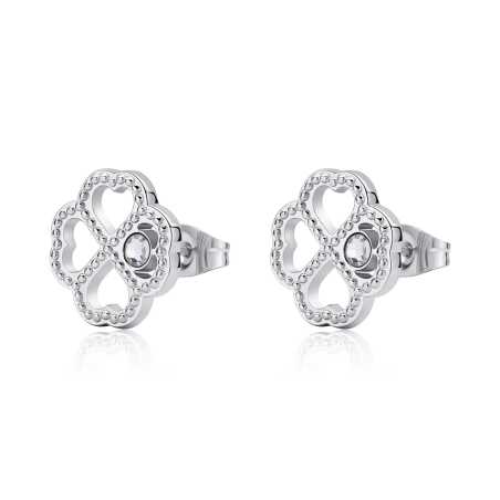 Ocelové náušnice Čtyřlístek Lucky Light SKT51 S Agapo