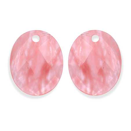 Oválné přívěsky na náušnice z křemene EAGEM25-RO Sparkling