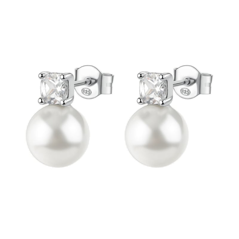 Půvabné stříbrné náušnice Fancy Infinite White FIW145 Brosway