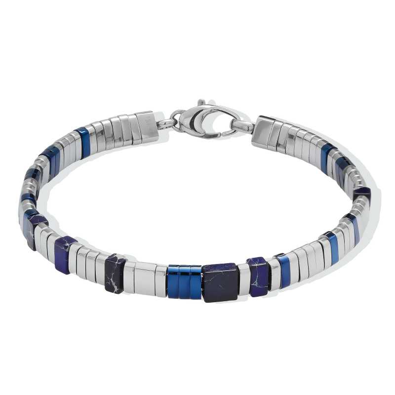 Korálkový náramek pro muže s lazuritem MLJ577 Liu Jo Korálkový náramek pro muže s lazuritem MLJ577 Liu Jo