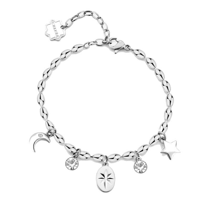 Půvabný ocelový náramek s přívěsky Chakra BHKB247 Brosway Půvabný ocelový náramek s přívěsky Chakra BHKB247 Brosway