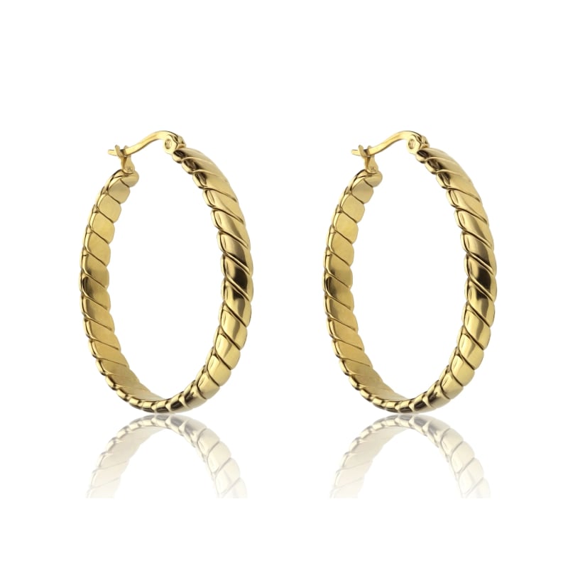 Elegantní kruhové náušnice Stella Gold Earrings MCE23014G Marc Malone
