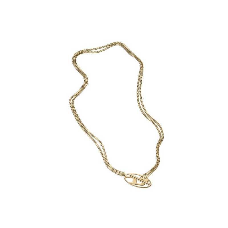 Dvojitý pozlacený unisex náhrdelník z oceli DX1567710 Diesel Dvojitý pozlacený unisex náhrdelník z oceli DX1567710 Diesel